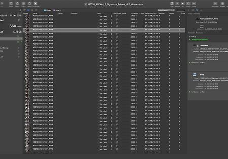 GUI of Pmfort Silverstack in dark mode listing clips of a porject