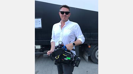 Greig Fraser on set in Budapest with an ALEXA Mini LF