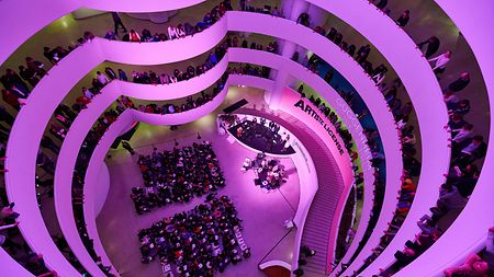 Baker Guggenheim Rotunda Pink Photo by Robert Altman