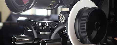 ARRI pca Camera Follow Focus system in use. 