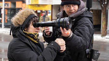 Hélène Louvart AFC (right) with director Eliza Hittman