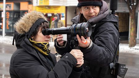 Hélène Louvart AFC (right) with director Eliza Hittman