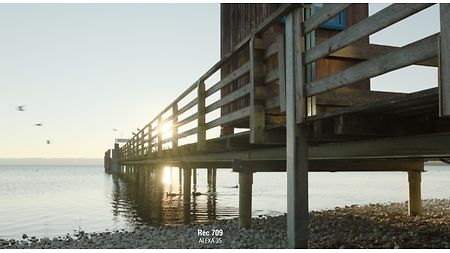 Image of a landing stage converted to Rec 709