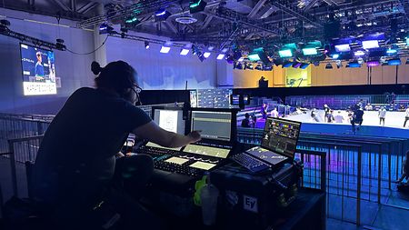 Desk operator Nickolas Ipsen controlling ARRI Lights via DMX