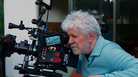 Director Pedro Almodóvar on set with ALEXA 35.